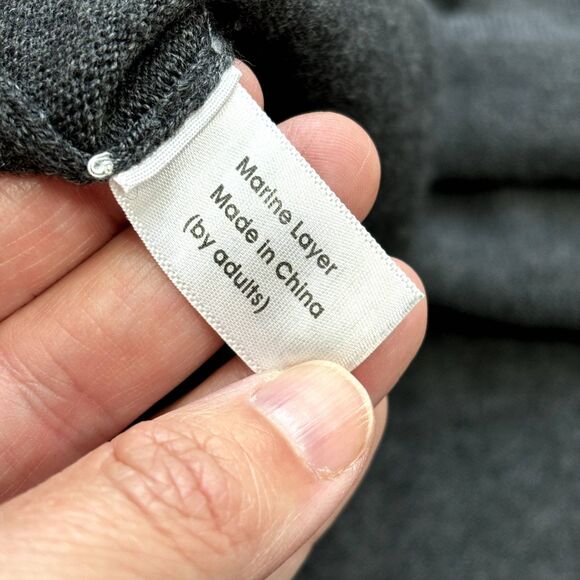 Marine Layer Addison Sweater Dress Womens Small Wool Cashmere Blend Gray Casual - Picture 7 of 10